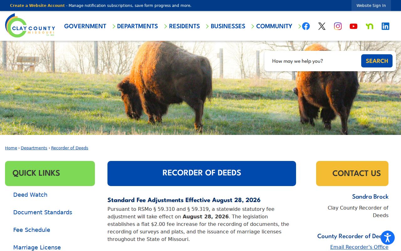 Liberty residents directory Clay County Recorder access